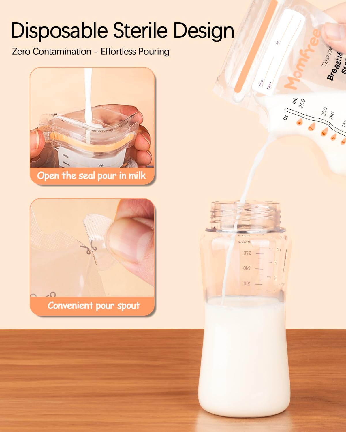 Fast Freeze & Thaw Breast Milk Bags-60PCS