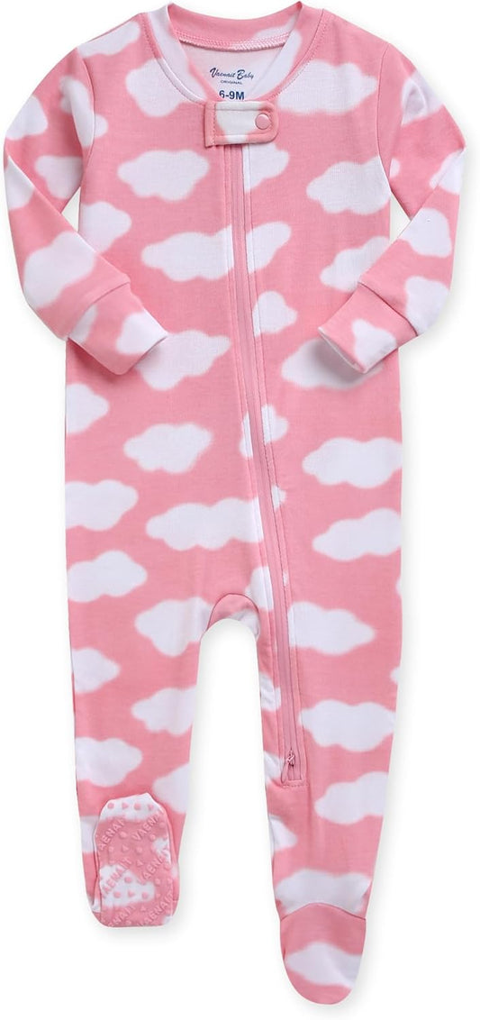VAENAIT BABY Infant Toddler Boys Girls Footed Pajamas One-PIece Romper Sleep and Play 0M-2T