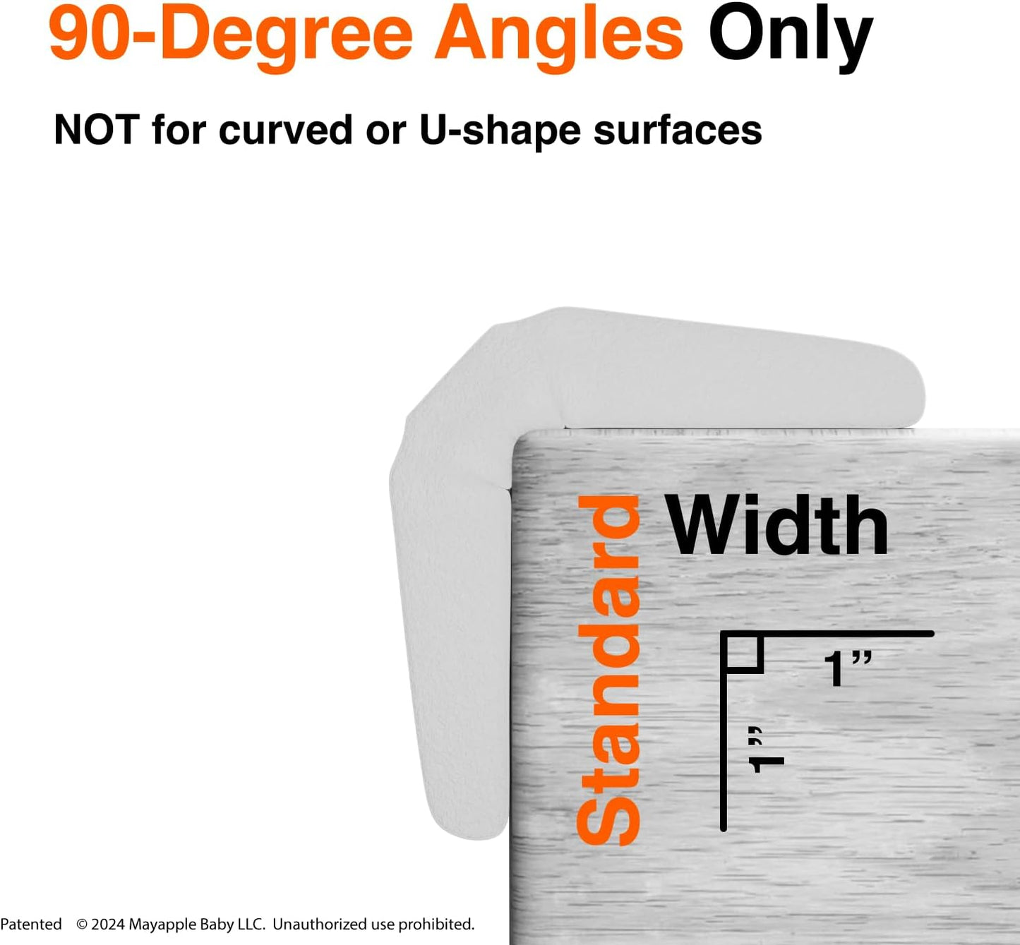 Roving Cove PreFit (Classic) Furniture Edge Corner Protector (Standard 15ft Edge 4 Corners), Baby Proofing Bumper Guards, Oyster White (Off White), Pre-Taped, for Straight Smooth Surfaces