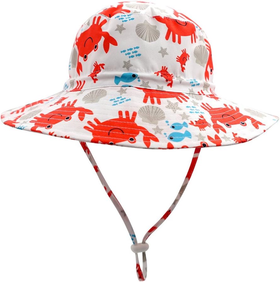Home Prefer UPF50+ Wide Brim Sun Hat Boys Girls Sun Protection Hat Zoo Beach Swim Safari Bucket Hat for Baby Toddler Kid