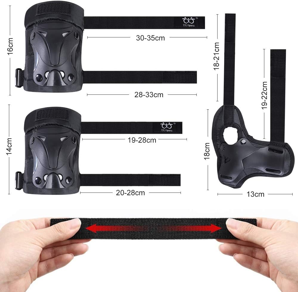 Kids/Youth Knee and Elbow Pads with Wrist Guards Protective Gear Set for Skating Skateboarding Cycling Biking Scooter and Multi Sports