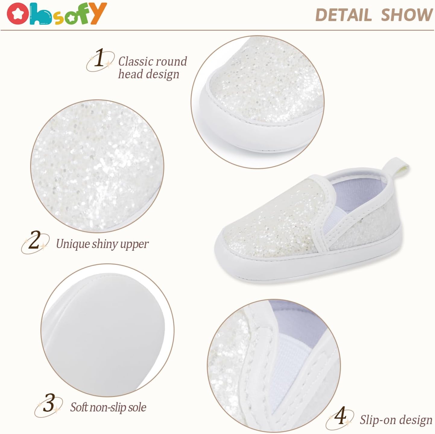 Morbido Infant Baby Boys Girls Canvas Sneaker Toddler Slip On Anti Skid Newborn First Walkers Candy Shoes for 0-18 Months