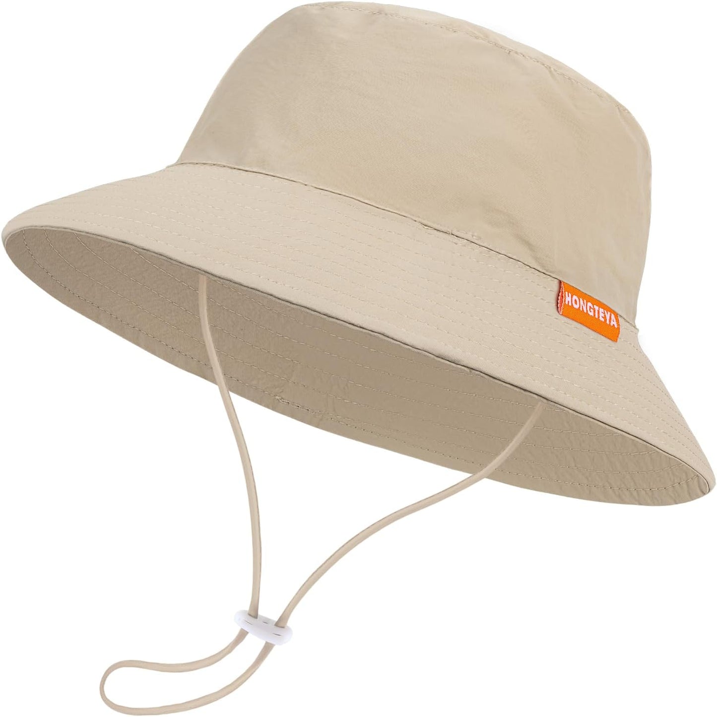 Baby Sun Hat Kids Summer UPF 50+ Toddler Bucket Hat Wide Brim Adjustable Beach Hats for Boys Girls Age 0-6 Years