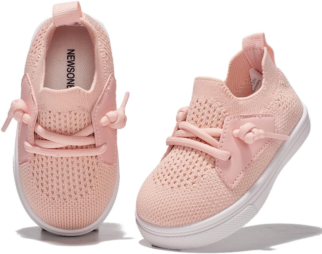 Newsonet Baby Shoes Boys Girls First Walking Breathable Non Slip Walker Sneakers Soft Sole 6 9 12 18 20 24 Months