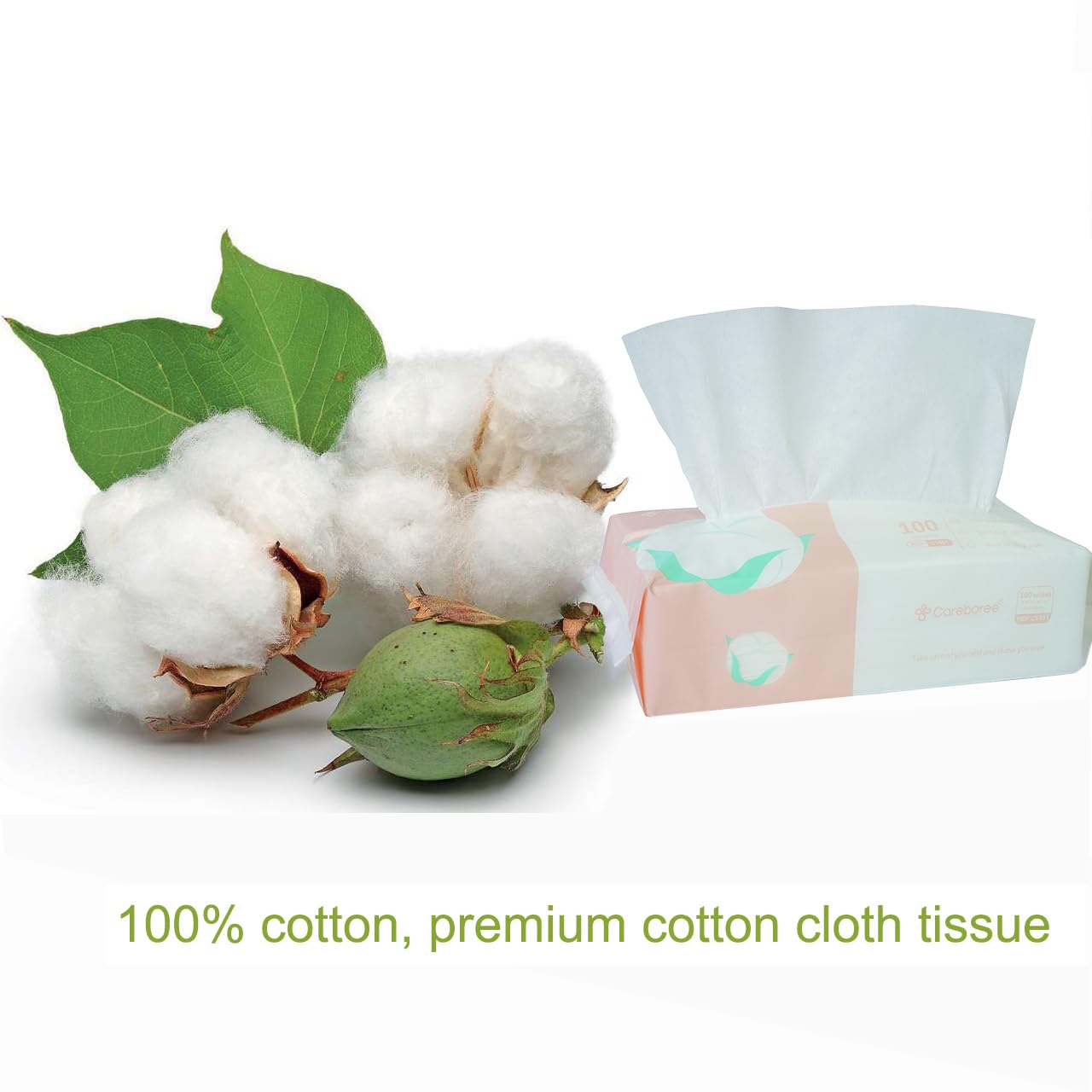 Ultra Soft Dry Baby Wipes Unscented Face Cleansing Multi-Purpose Pure Cotton Tissue (3 PACK-300 count))