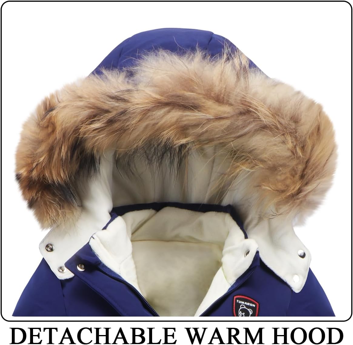 Toddler Winter Coat Baby Puffer Jacket Boy Hoodie Fleece Outerwear Clothes 0-5T