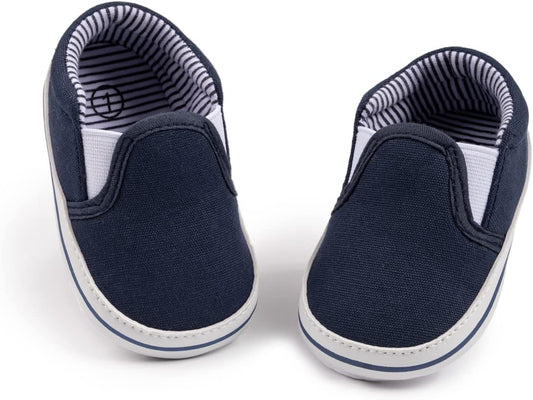 Morbido Infant Baby Boys Girls Canvas Sneaker Toddler Slip On Anti Skid Newborn First Walkers Candy Shoes for 0-18 Months