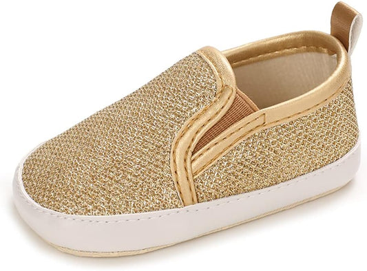 LONSOEN Baby Girls Boys Loafers Prewalker Dress Crib Shoes