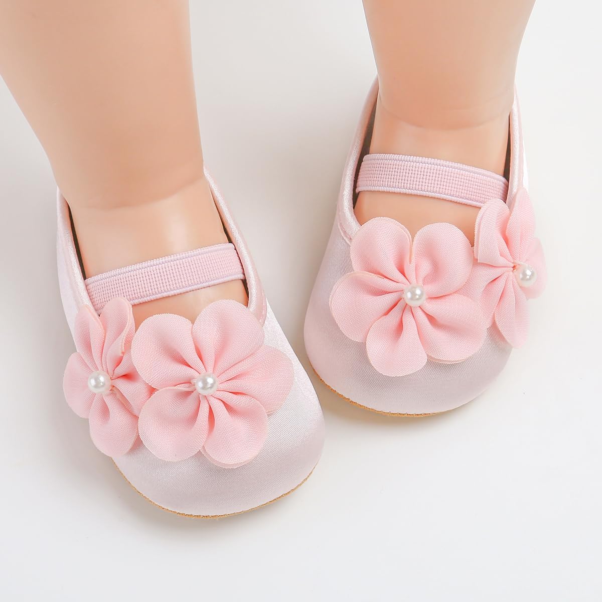 Baby Shoes Mary Jane Flats Non Slip Soft Sole Infant Toddler Sneakers First Walkers Party Christmas Dress Shoes