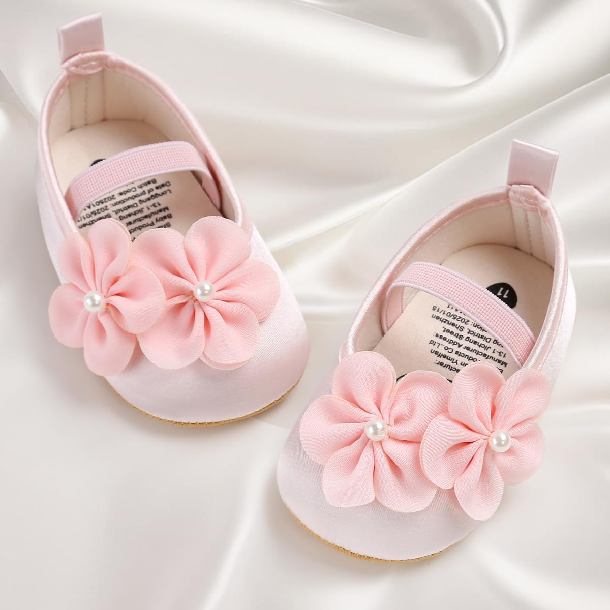 Baby Shoes Mary Jane Flats Non Slip Soft Sole Infant Toddler Sneakers First Walkers Party Christmas Dress Shoes