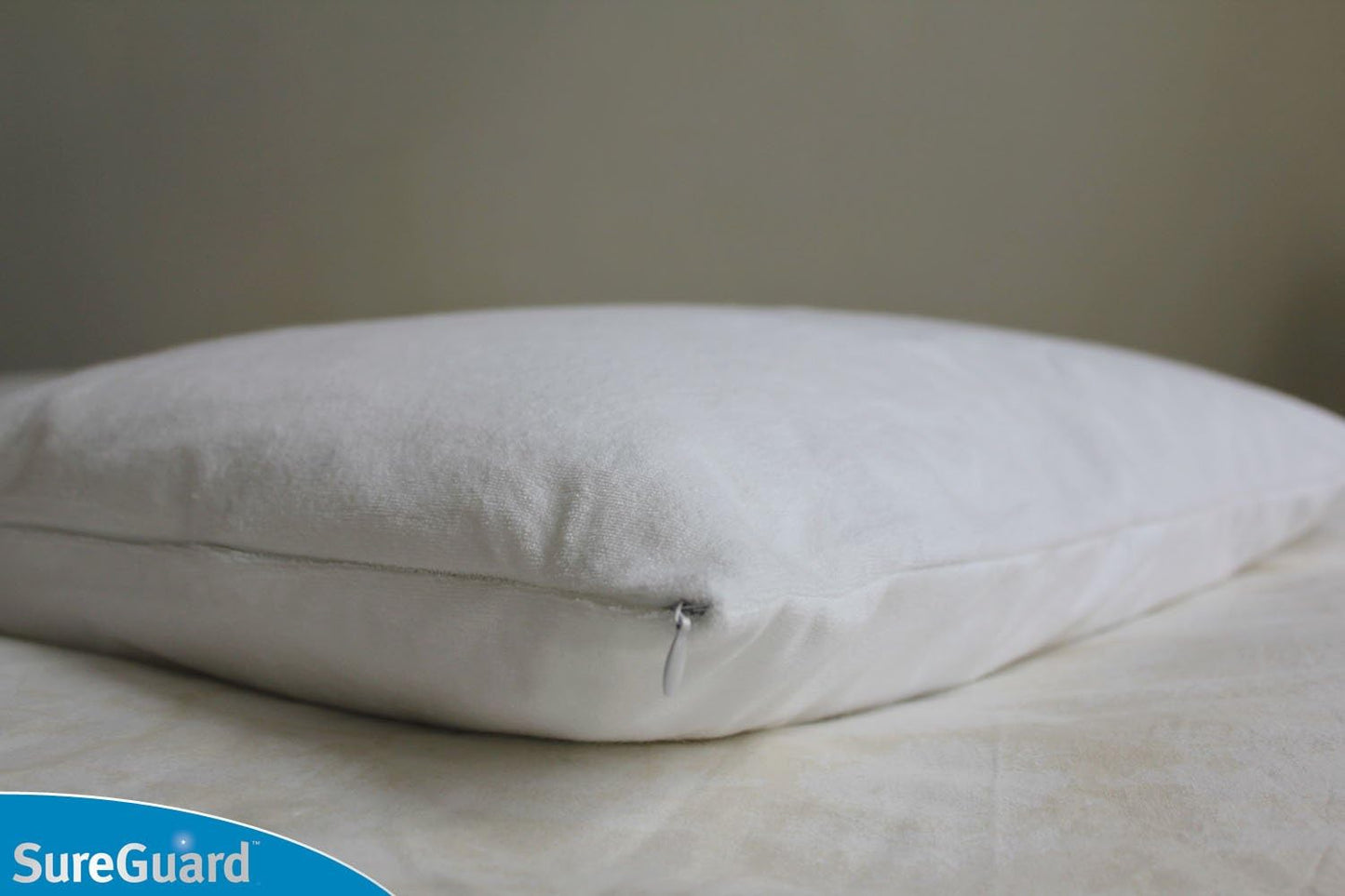 Set of 2 King Size SureGuard Pillow Protectors - 100% Waterproof, Bed Bug Proof, Hypoallergenic - Premium Zippered Cotton Terry Covers
