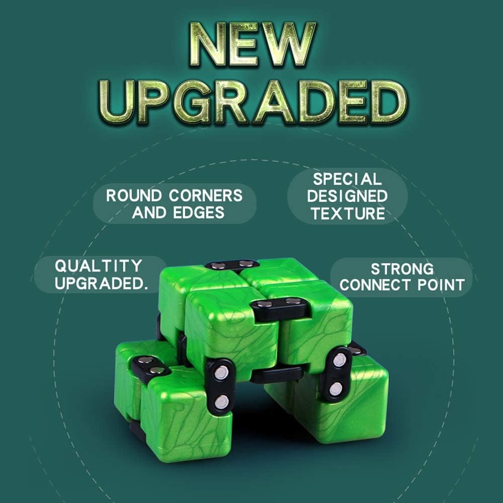 QIYI Little Golden Elephant Upgraded Infinity Cube Fidget Toy,Cool Mini Gadget Best for Stress and Anxiety Relief and Kill Time, Special Designed Texture Artistic and Fashion(Sapphire)