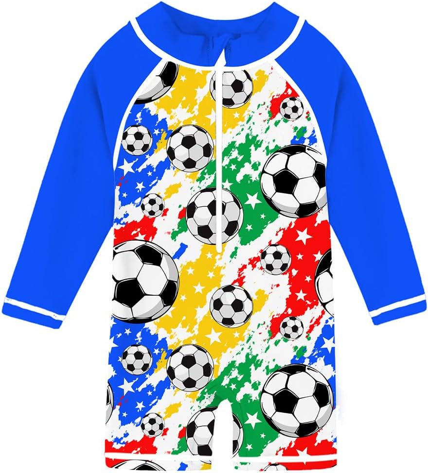 Funnycokid Baby Swimsuit Boy Toddler Bathing Suit Rash Guard UPF 50+ Swimwear 6 Months-4T