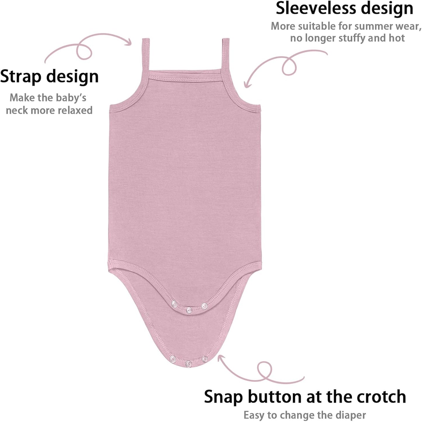 GUISBY Rayon Made from Bamboo Undershirt boy Girl Bodysuit for baby 3-Packs