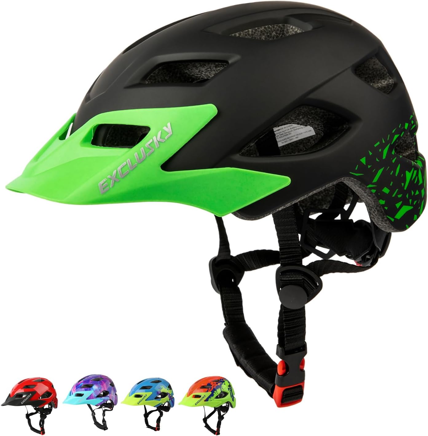 Kids Helmet, Exclusky Kids Bike Helmet Adjustable Safety Lightweight Children Bicycle Helmet for Kids Skating Cycling Scooter Boys and Girls Bicycle Helmets Ages 5-8-14