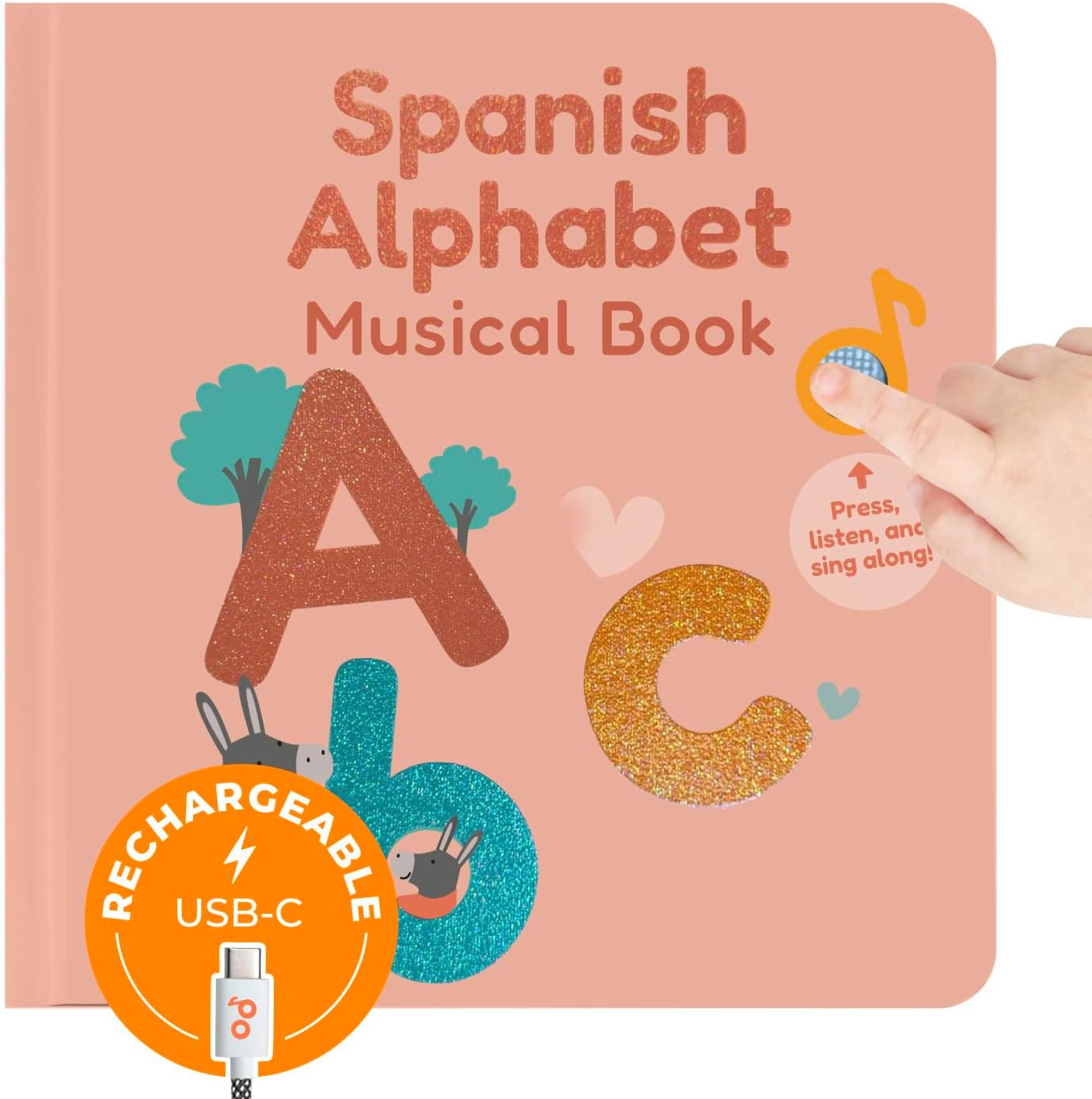 Cali's Books Spanish Nursery Rhymes Sound Book for Babies and Toddlers 1-3 | Baby Books with Spanish Songs for Kids | Libros en Español par Bebes (Spanish ABC)
