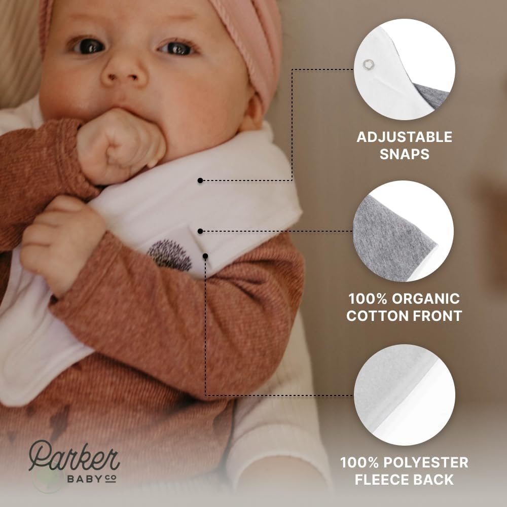 Parker Baby Bandana Drool Bibs 8 Pack Baby Bibs for Boys, Girls, Unisex - Soft & Stylish Teething Bibs for Babies