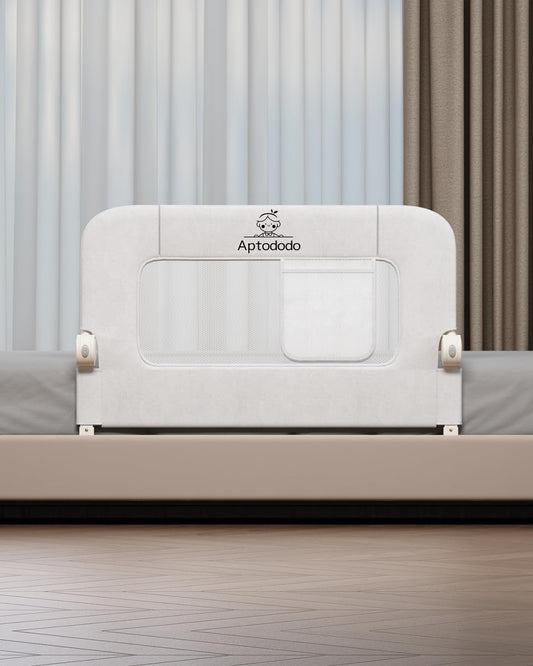 Upgraded Bed Rails for Toddlers with U-Shape Base, 33" Toddler Bed Rails with More Stable and Secure, Suitable for Crib, Twin Bed, High/Low Mattresses, Box/Platform Bed(White)