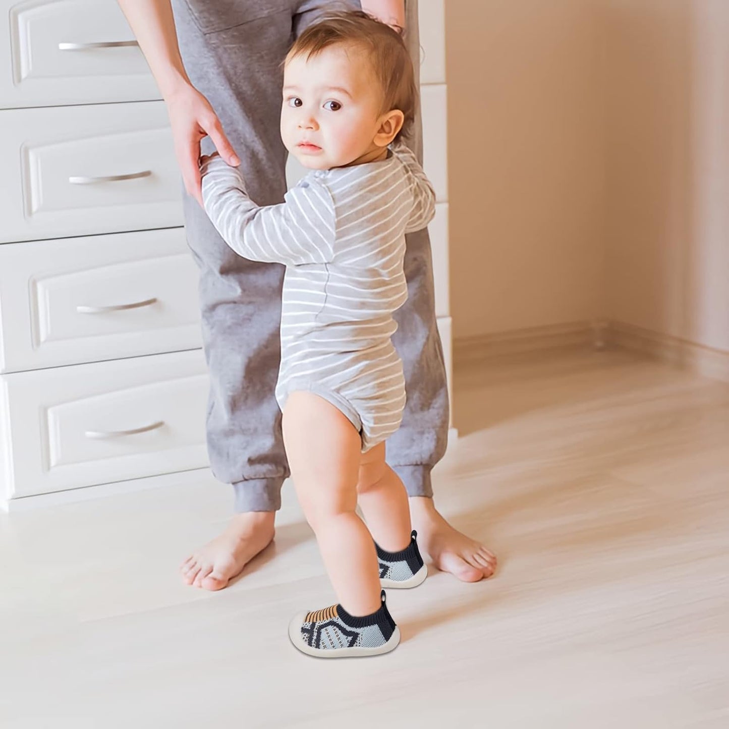 Charrost Toddler Baby Girl Boy First Walking Shoes Checkered Sneakers Sizes 3/4/5/6/7/8T. Soft, Cute,Flexible for First Walkers. Non-Slip, Slip On, Wide Toe Box Indoors Outdoors