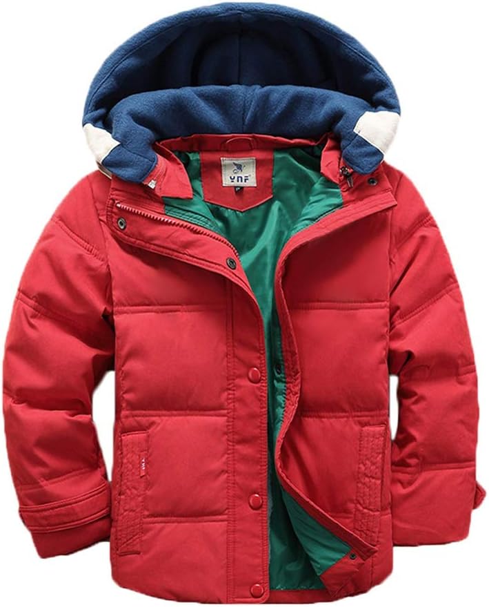 Vinmin Kids Winter Latest Thicken Hooded Jacket Warm Quilted Coat Casual Outdoor Cool Cute for Boys Girls Autumn Spring
