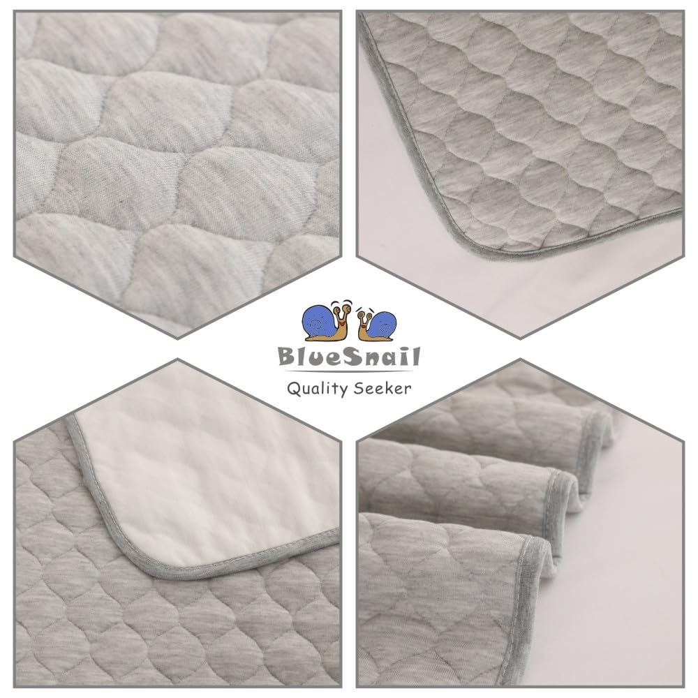 BlueSnail Washable Underpads,Waterproof,Soft, Portable and Reusable Incontinence Pads for Toddler,Adults,Elderly and Pets (34"x36" Pack of 2)(Dark Gray)