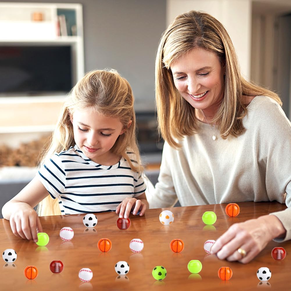 42 Pack Sport Party Favors, Mini Fidget Spinner Sport Ball Toys for Kids Fidget Toys Soccer Baseball for Kids 6-8 8-12 Goodie Bag Stuffers Christmas Birthday Gifts Treasure Box Classroom Prizes