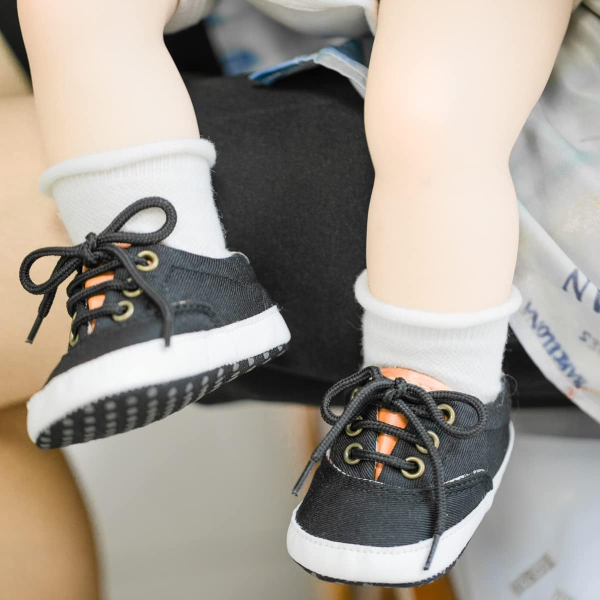 Morbido Infant Baby Boys Girls Canvas Sneaker Toddler Slip On Anti Skid Newborn First Walkers Candy Shoes for 0-18 Months
