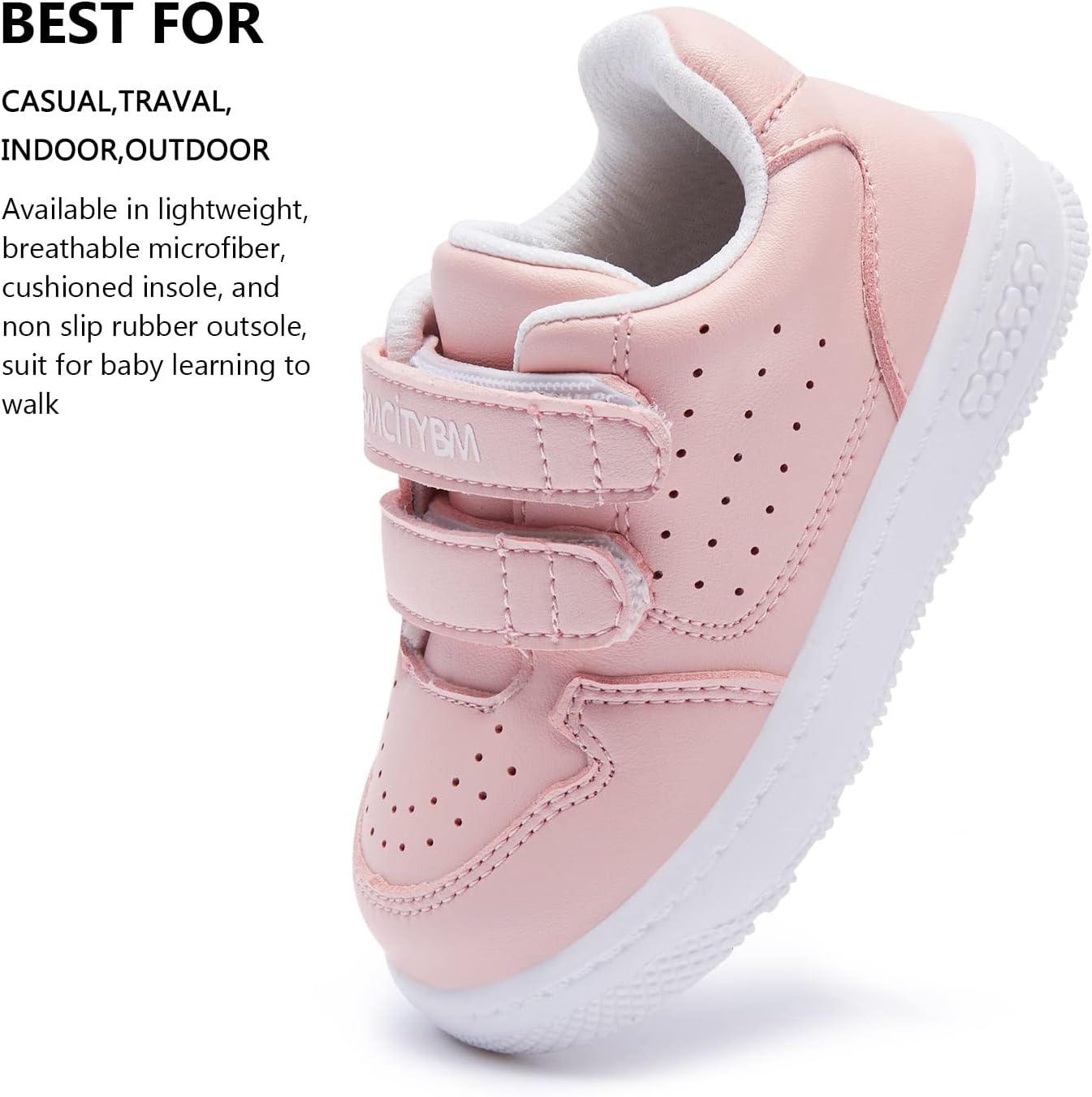 BMCiTYBM Baby Shoes Infant Boy Girl First Walker Shoes Toddler Walking Shoes Lightweight Non-Slip Sneakers for 6 9 12 18 24 Months