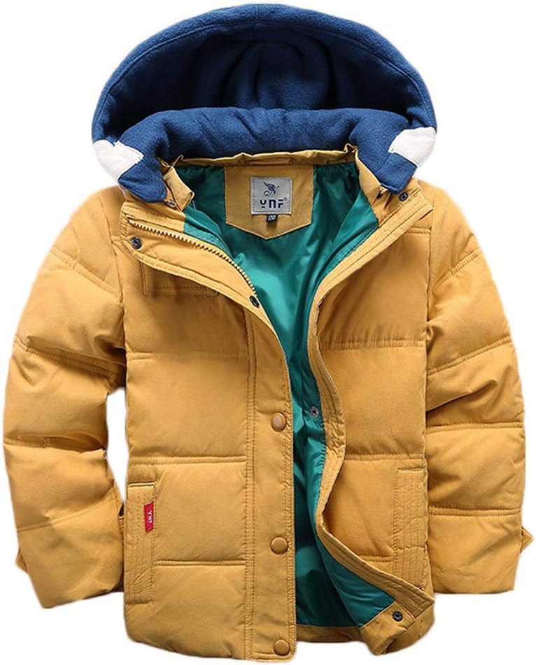 Vinmin Kids Winter Latest Thicken Hooded Jacket Warm Quilted Coat Casual Outdoor Cool Cute for Boys Girls Autumn Spring