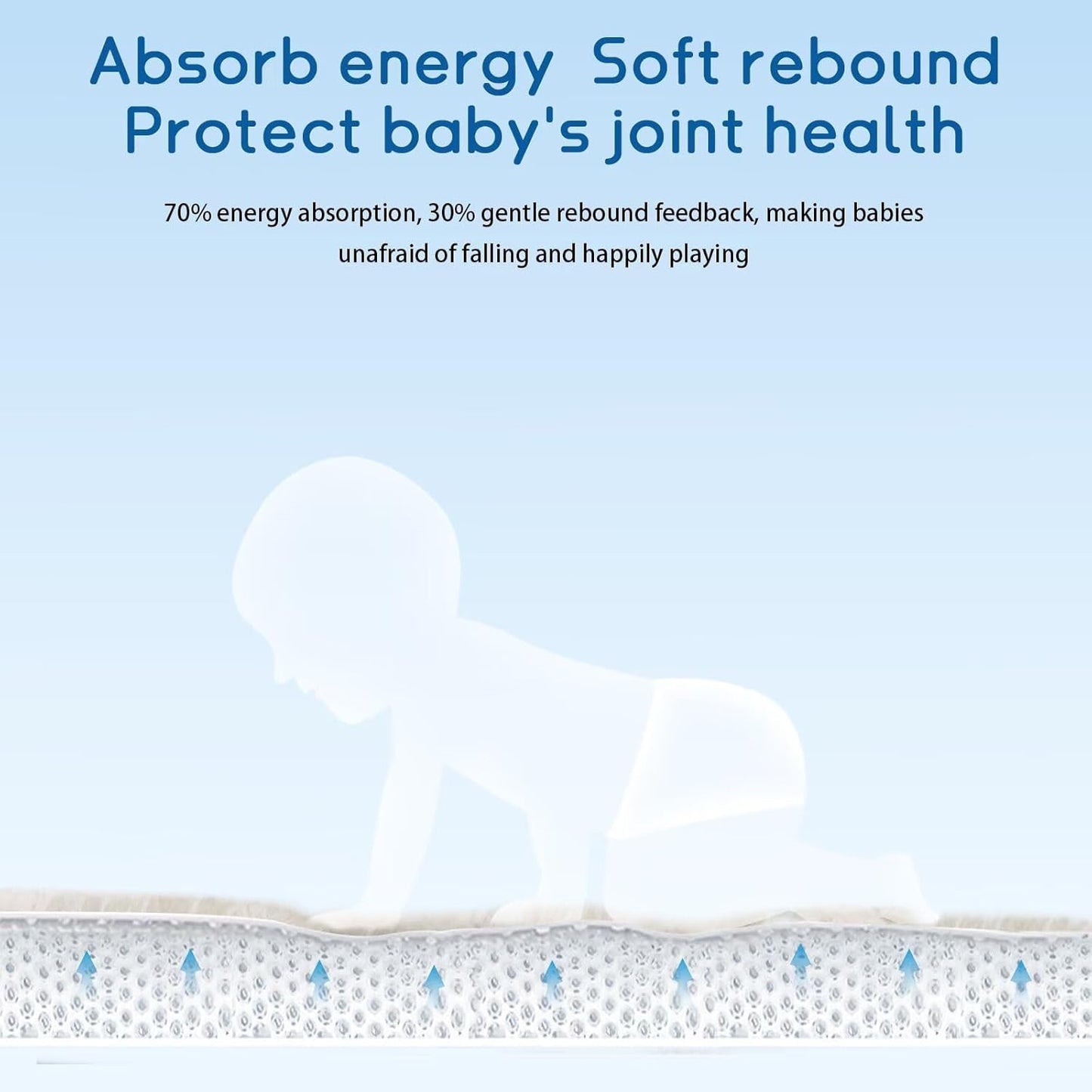 Baby Play Mat for Floor Tummy Time Mat Nursery Rug Muscle Mat Area Rug Playroom Rug Tatami Mat 9'2"x6'7" Memory Foam 1.3" Thick Crawling Mat for Babies,Toddlers, Infants, Kids,Floor Mat(Beige)