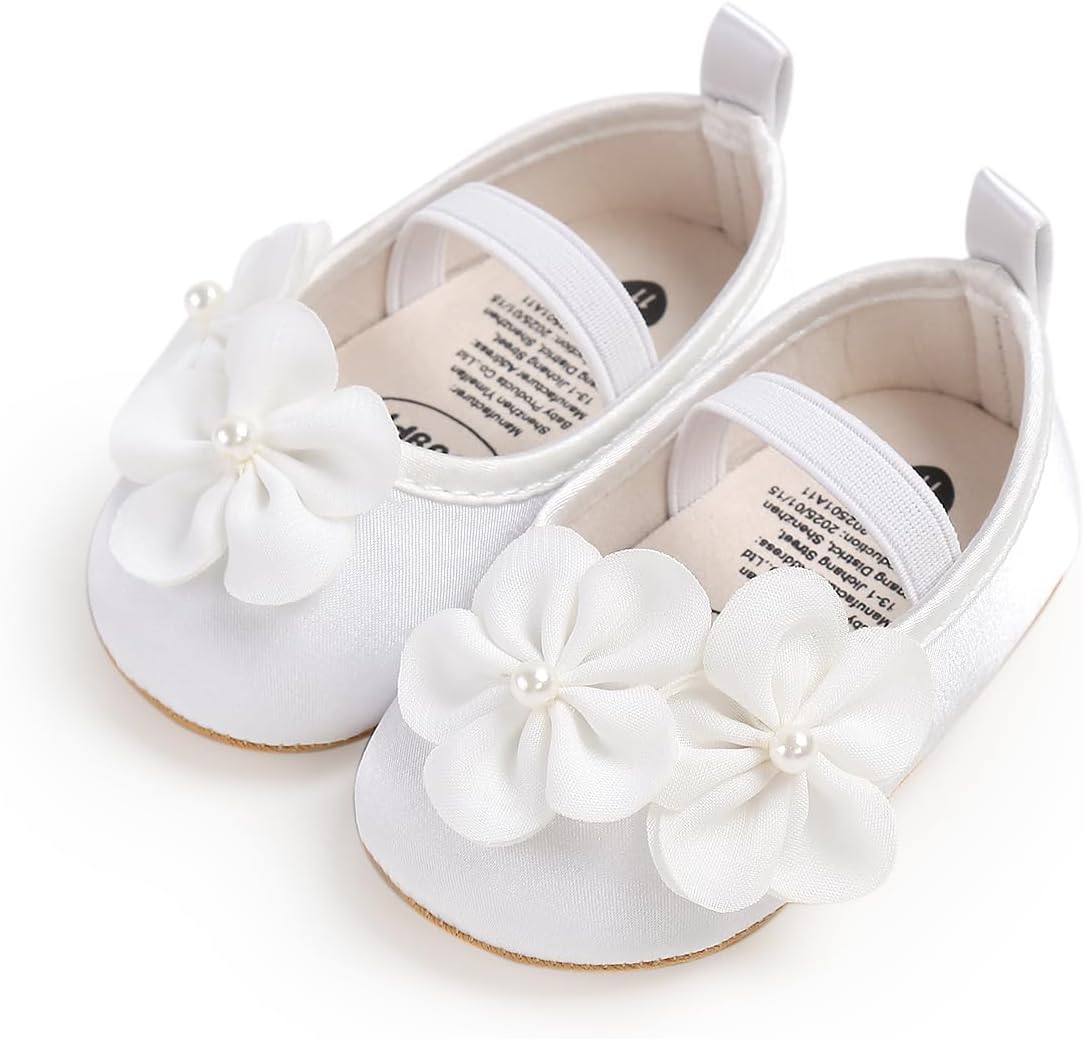 Baby Shoes Mary Jane Flats Non Slip Soft Sole Infant Toddler Sneakers First Walkers Party Christmas Dress Shoes