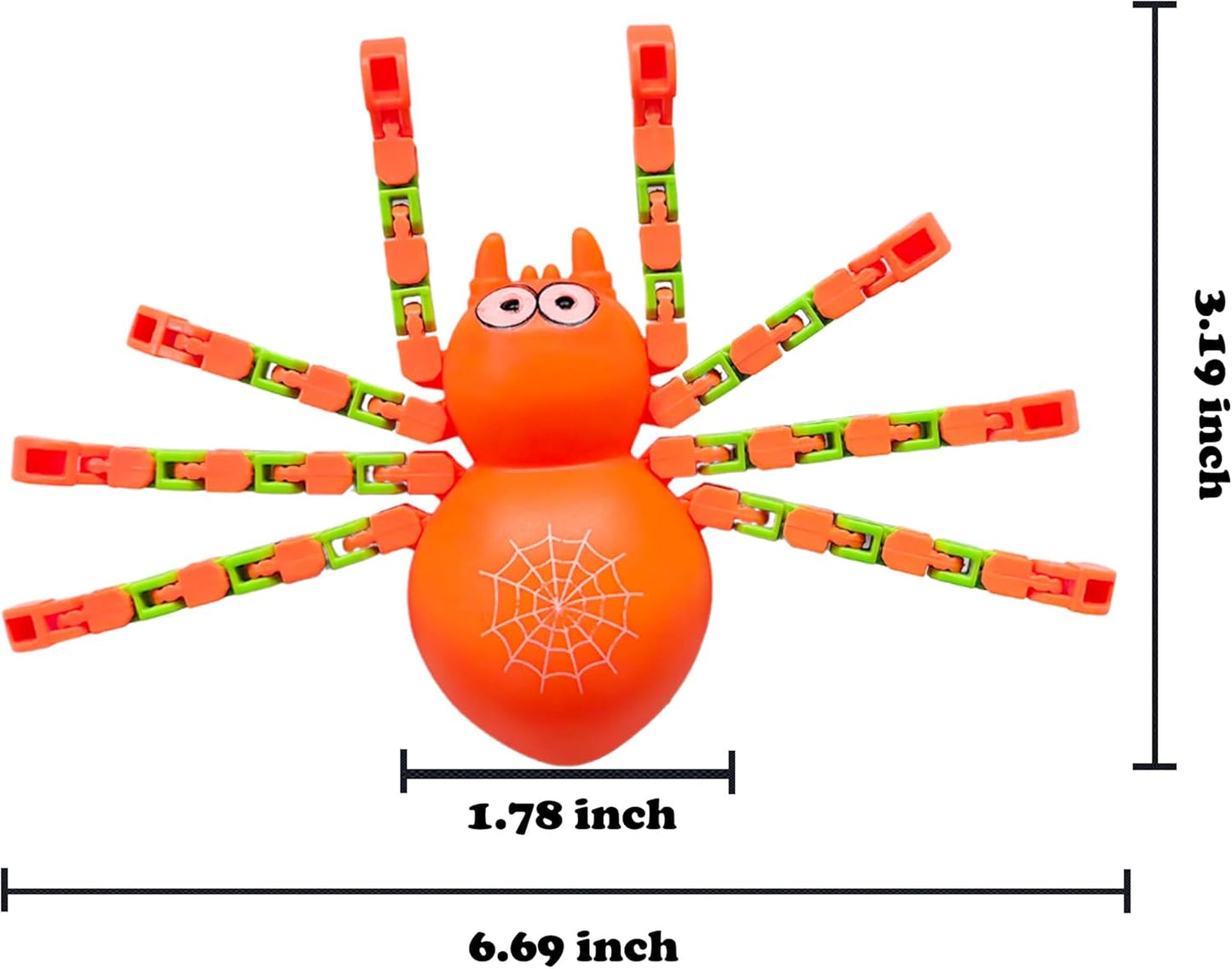 Spider Fidget Toy, Animals Fidget Toys for Kids, Toddler Travel Toys 3-4, Transformable Wacky Tracks Fidget Toy for Kids with Autism (Spider, 4 Pack)