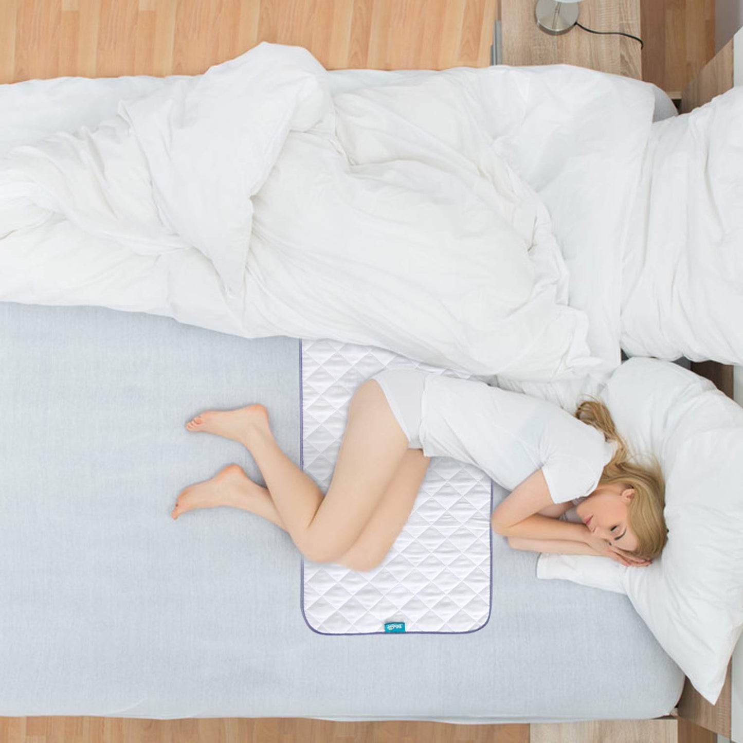 Waterproof Crib Mattress Protector 18" x 36", Non-Slip & Sturdy Mattress Pad Mat, 4 Layers Incontinence Bed Pad for Children Adults, Pets Training Pee Pad, White