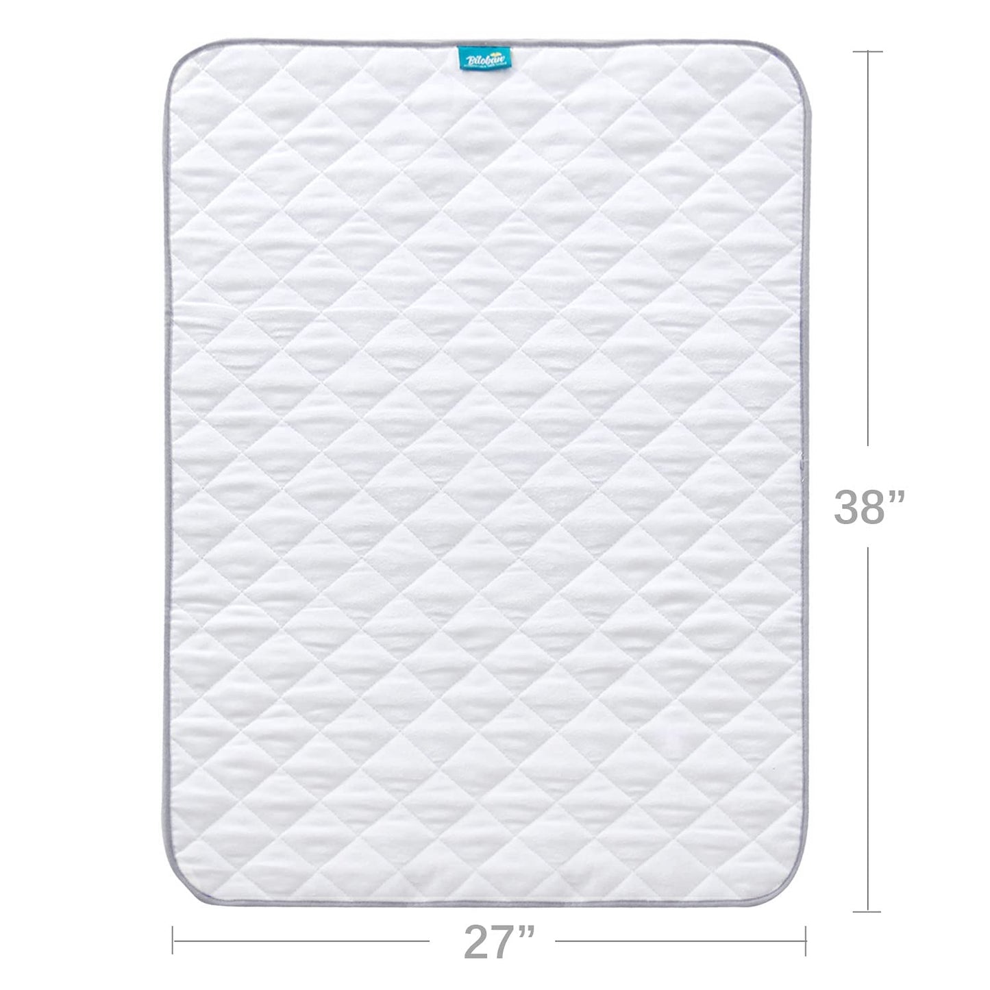 Waterproof Crib Mattress Protector 27" x 38", Non-Slip & Sturdy Mattress Pad Mat, 4 Layers Incontinence Bed Pad for Children Adults, Pets Training Pee Pad, White