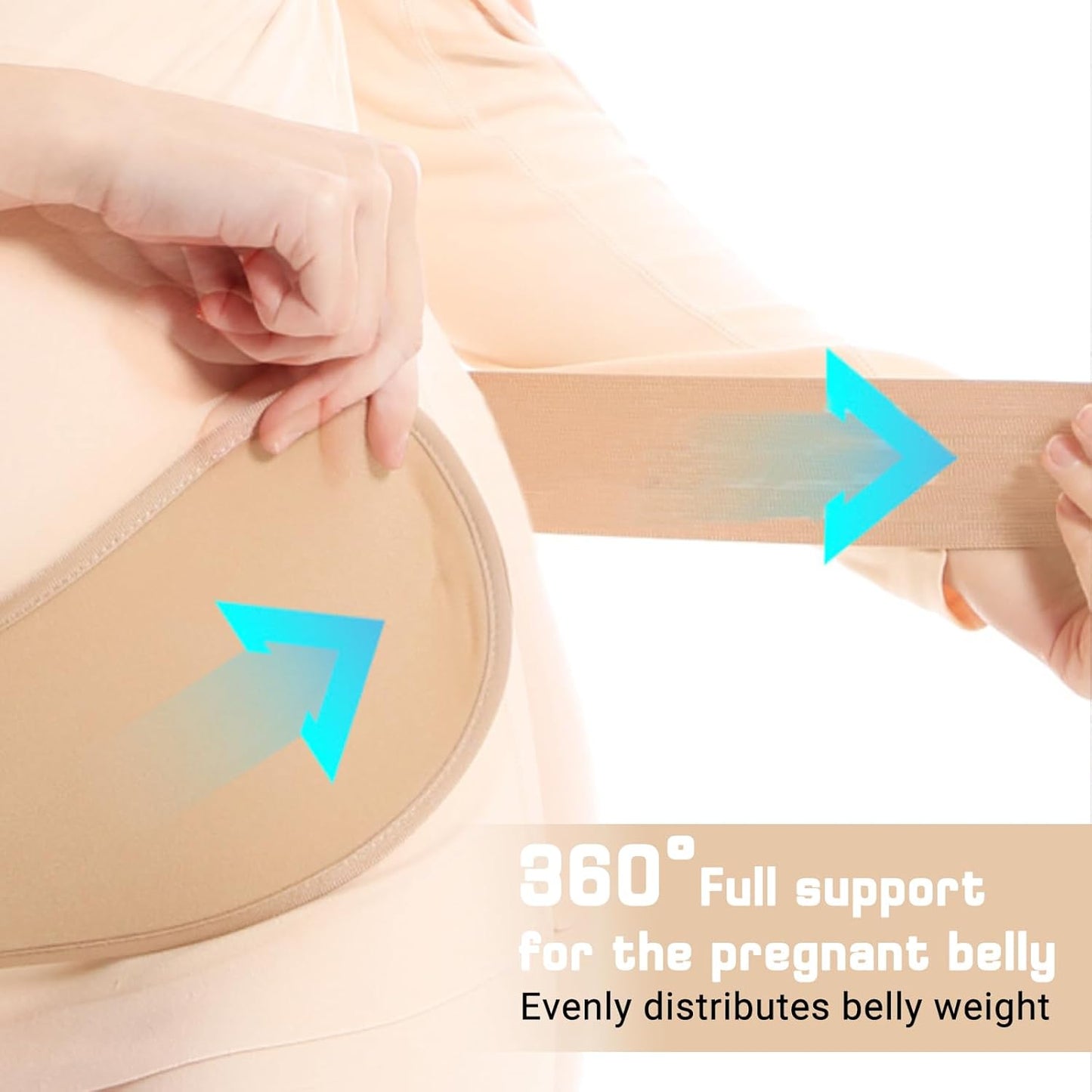 Maternity Belly Band for Pregnant Women, Maternity Belt, Pregnancy Belly Support Band for Abdomen,Breathable and Adjustable Belly Brace, Relieve Waist and Back Pain(XL)