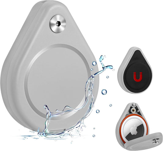 Ultra Magnetic AirTag Case-Waterproof AirTag Magnet Holder | The Secure Magnetic Lock AirTag Case, Discreet, Security Tool, AirTag Magnetic Case for Car, Truck, Skis and More(1pcak,Gray)