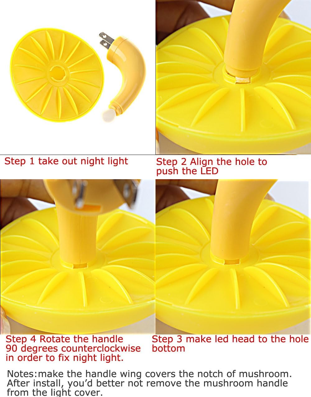 AUSAYE 5 Pack Sensor LED Night Lights Plug in Lamp Mushroom Light for Adults Kids NightLight Bedroom,Bathroom,Toilet,Hallway,Stairs,Kitchen,Basement Warm Yellow