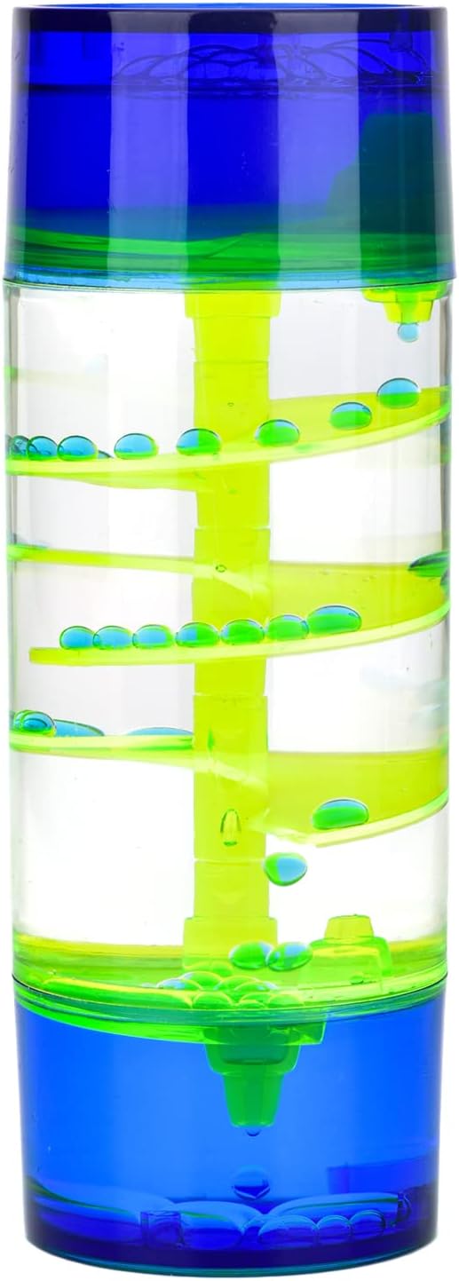 Liquid Motion Bubbler,1 Pack Cylinder Liquid Timer for Sensory Play,Calming Relaxing Fidget Water Toy Stress Management for Kids and Adults,Home Office Desk Decor