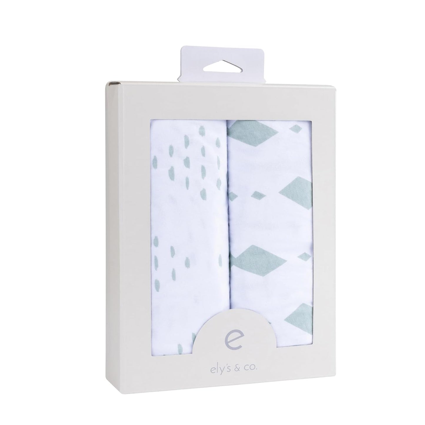 Changing Pad Cover - Cradle Sheets Fits Baby Mattress Sheet 36" X 18 - Unisex Grey Sage Diamond - 2 Pack Set