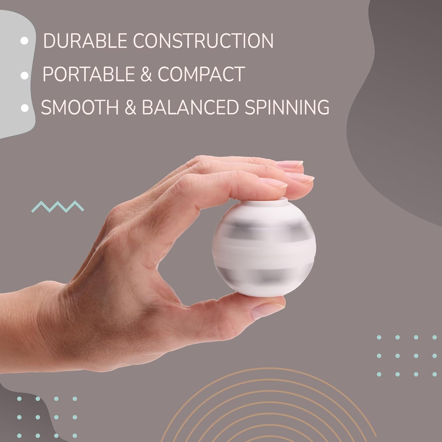 Entervending Fidget Spinners - 2 Inch Stress Balls - 12 Pcs Soccer Party Favors - White Mini Fidget Spinners - Classroom Prizes - Fidget Spinners for Kids - Easter Basket Stuffers