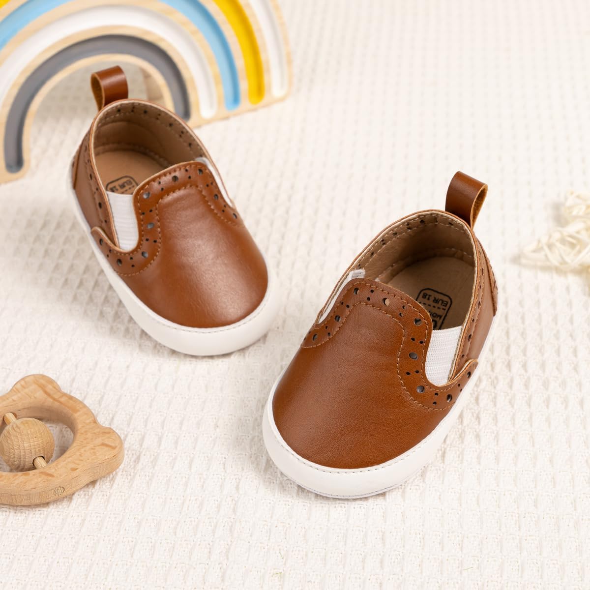 Morbido Infant Baby Boys Girls Canvas Sneaker Toddler Slip On Anti Skid Newborn First Walkers Candy Shoes for 0-18 Months