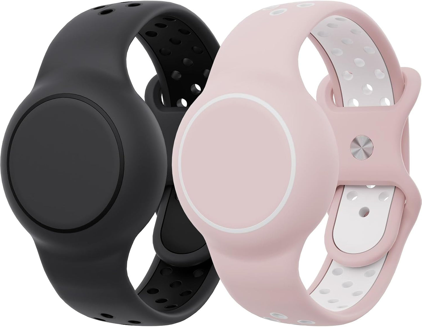 Waterproof Bracelets Compatible with AirTag for Kids, 2 Packs Silicone Holder with Hidden Cover Design Wristband Compatible with AirTag for Child, Breathable GPS Tracker Holder for Kids DGBP