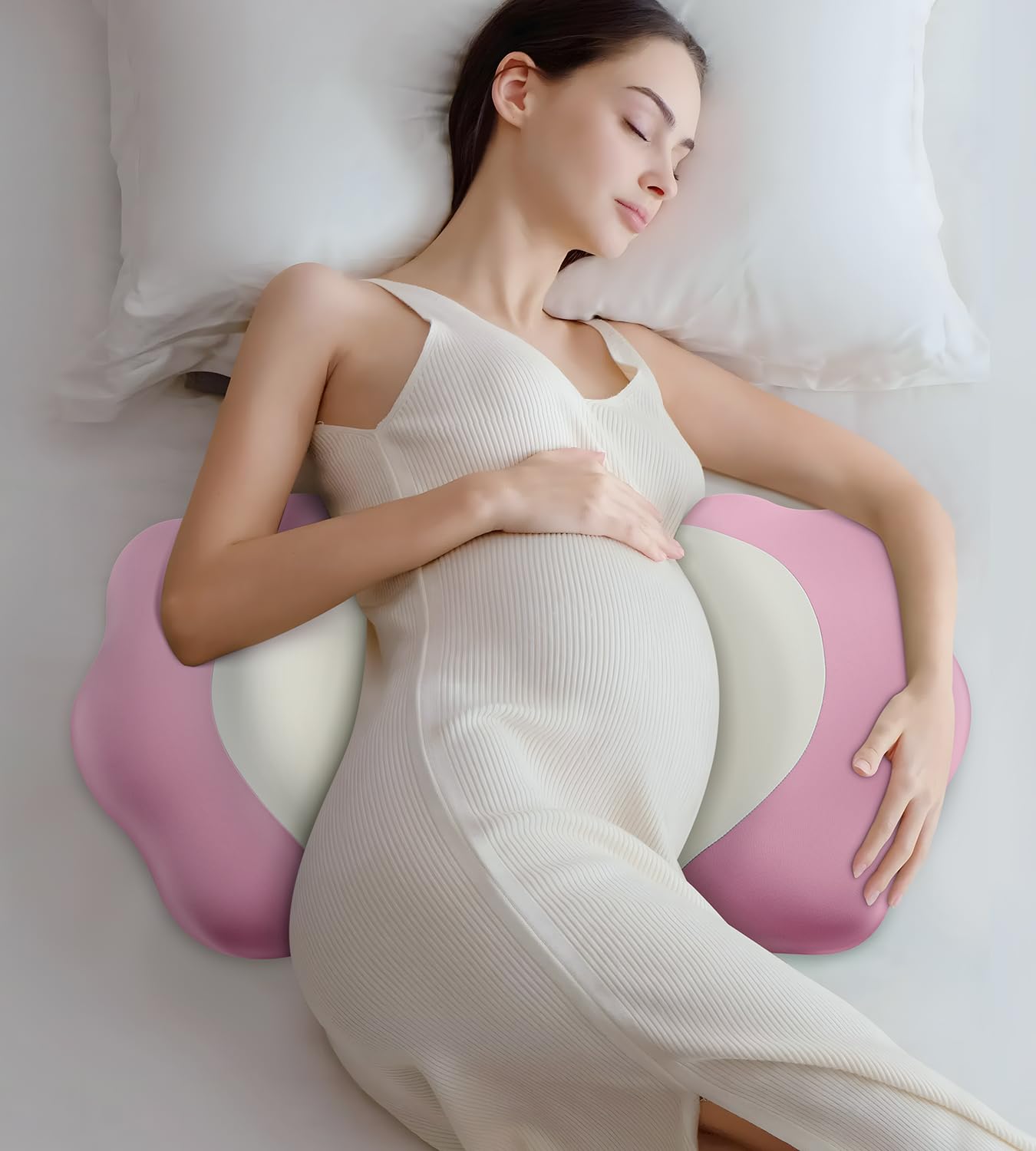 Pregnancy Pillows for Sleeping, Memory Foam Maternity Pillow Support for Back Belly HIPS, Adjustable Travel Wedge Pillow for Pregnant Women, Side Spleeping Pregnant Pillows with Cooling Pillowcase