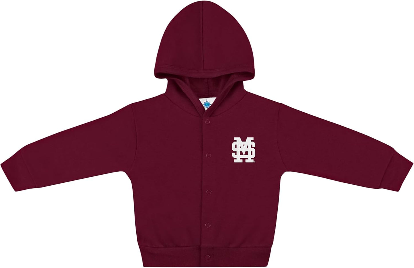 Creative Knitwear College Baby Snap Hooded Jacket - Team Logo, Multiple Colors, for Boys & Girls, (0-24 Months)