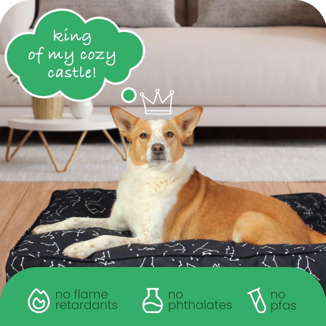 Molly Mutt Large Crib Mattress Cover - Rocketman Print - Measures 27”x52”x5”- 100% Cotton - Durable - Breathable - Sustainable - Machine Washable Dog Bed Cover