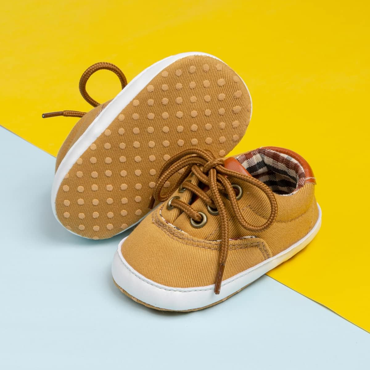 Morbido Infant Baby Boys Girls Canvas Sneaker Toddler Slip On Anti Skid Newborn First Walkers Candy Shoes for 0-18 Months