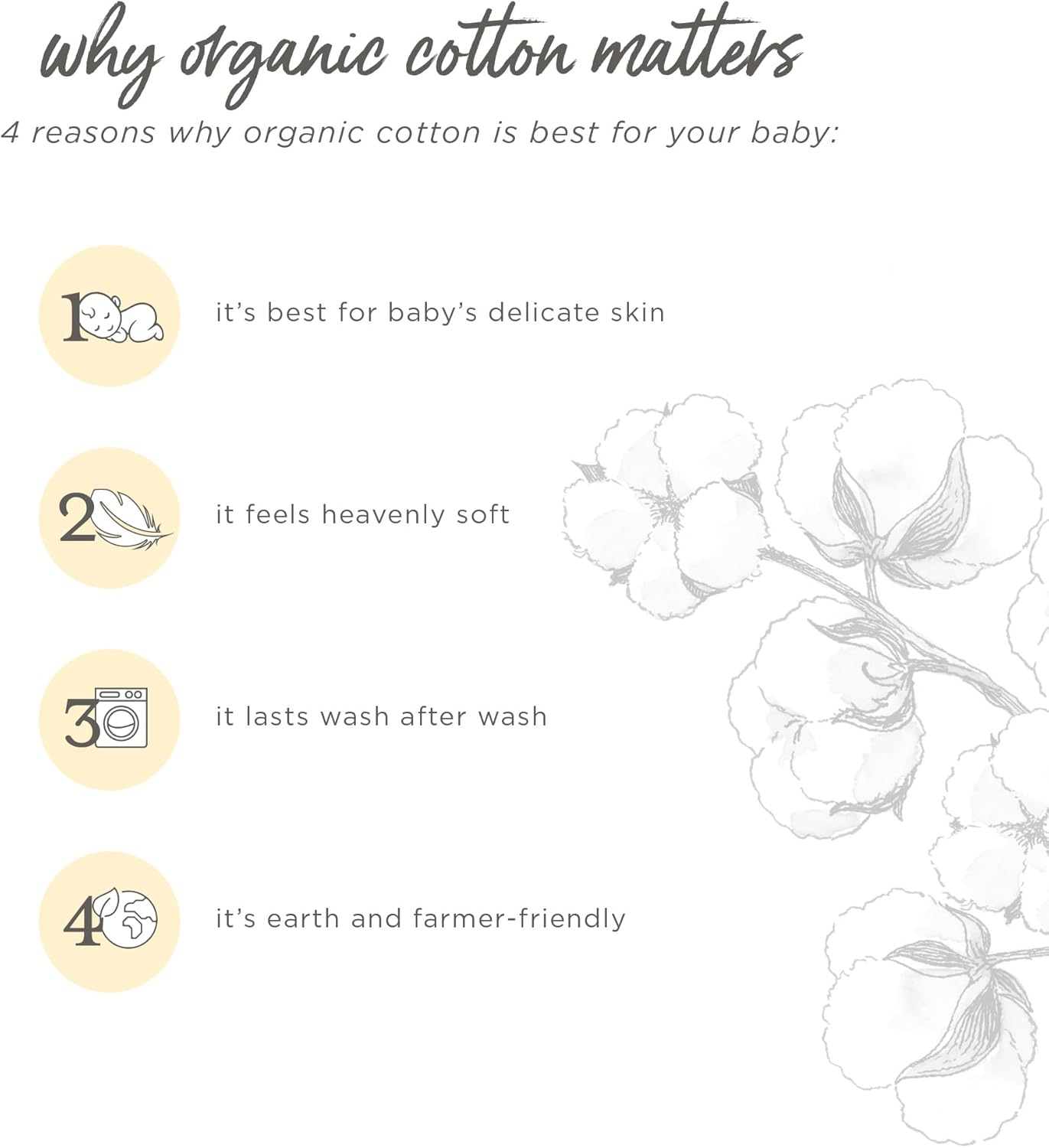 Burt's Bees Baby Unisex Organic Cotton Short and Long Sleeve Bodysuits, 5-Pack