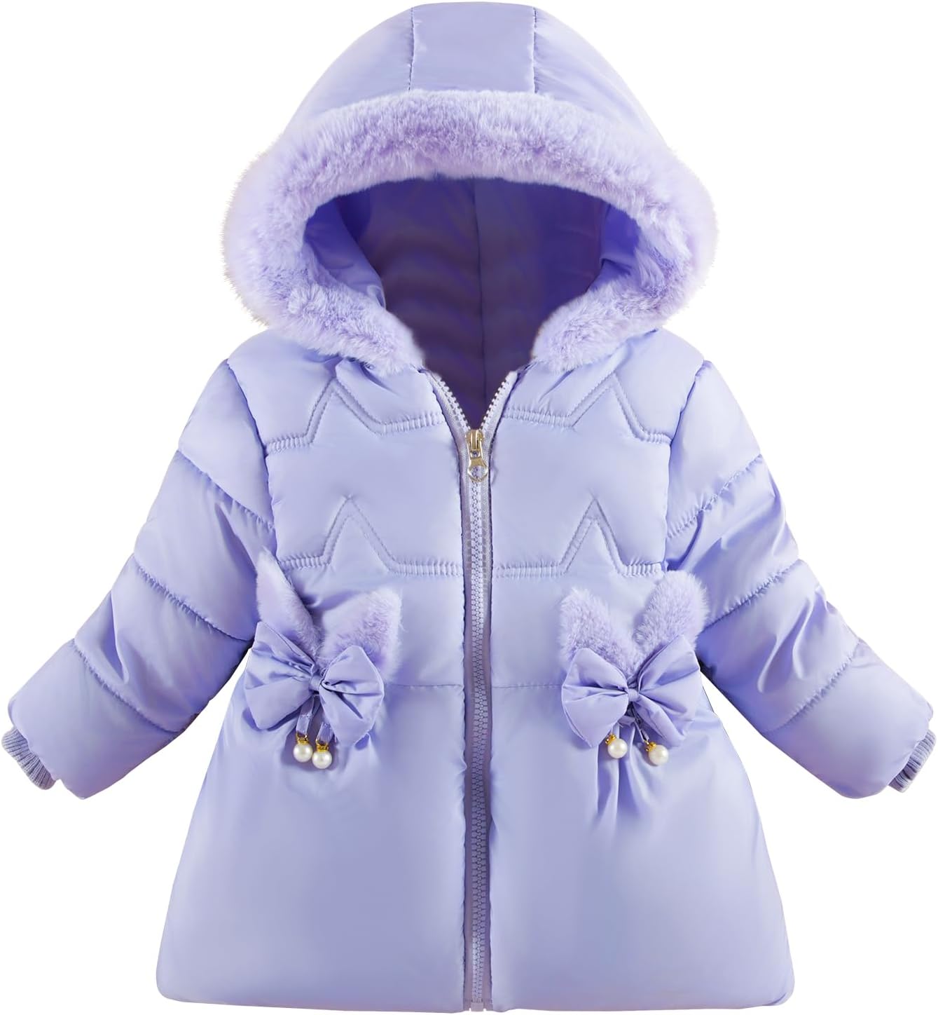 Toddler Winter Coats Baby Jacket Snow Clothes Puffer Dress Girl Warm Hoodie 1-4T