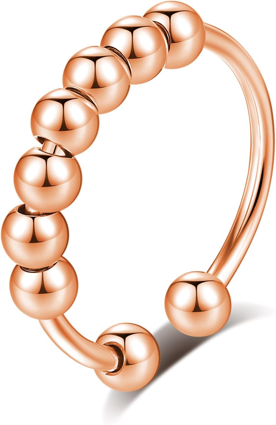 INFUSEU Funny Spinner Fidget Rings for Women Girls Anti Anxiety Stress Worry, Adjustable Size