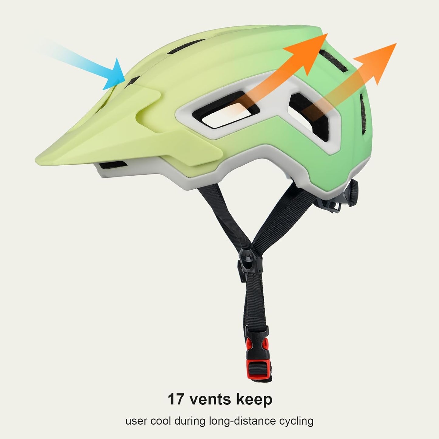 Bike Helmet for Adult & Youth, Lightweight MTB Helmet with Adjustable Visor for Mountain/Road Cycling, 2 Sizes for Men Women Boys Girls